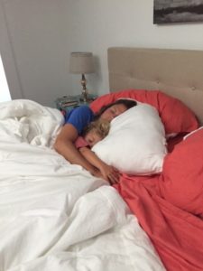 Gabe snuggling mama