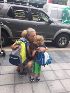 Mom with boys